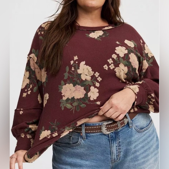 torrid Tops - Torrid Cotton Crew Long Sleeve Tee Sweater